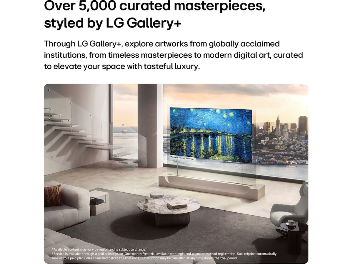LG 83" OLED evo AI W6 4K Smart TV 2026 Over 80 tommer TV