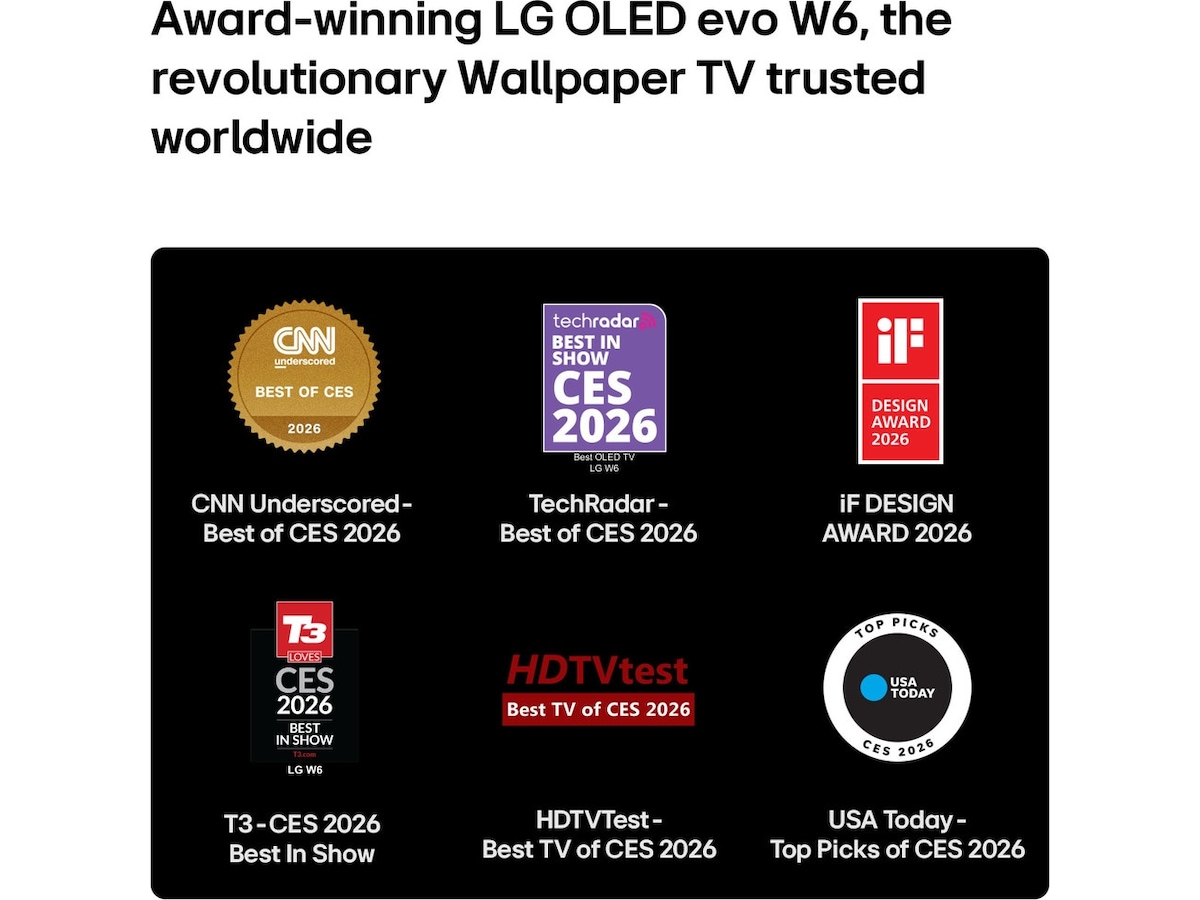 LG 83" OLED evo AI W6 4K Smart TV 2026 Over 80 tommer TV