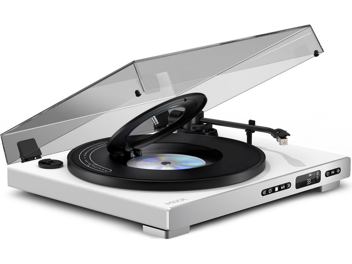 MIXX Analog Plus Vinyl og CD-afspiller (hvid) Pladespiller