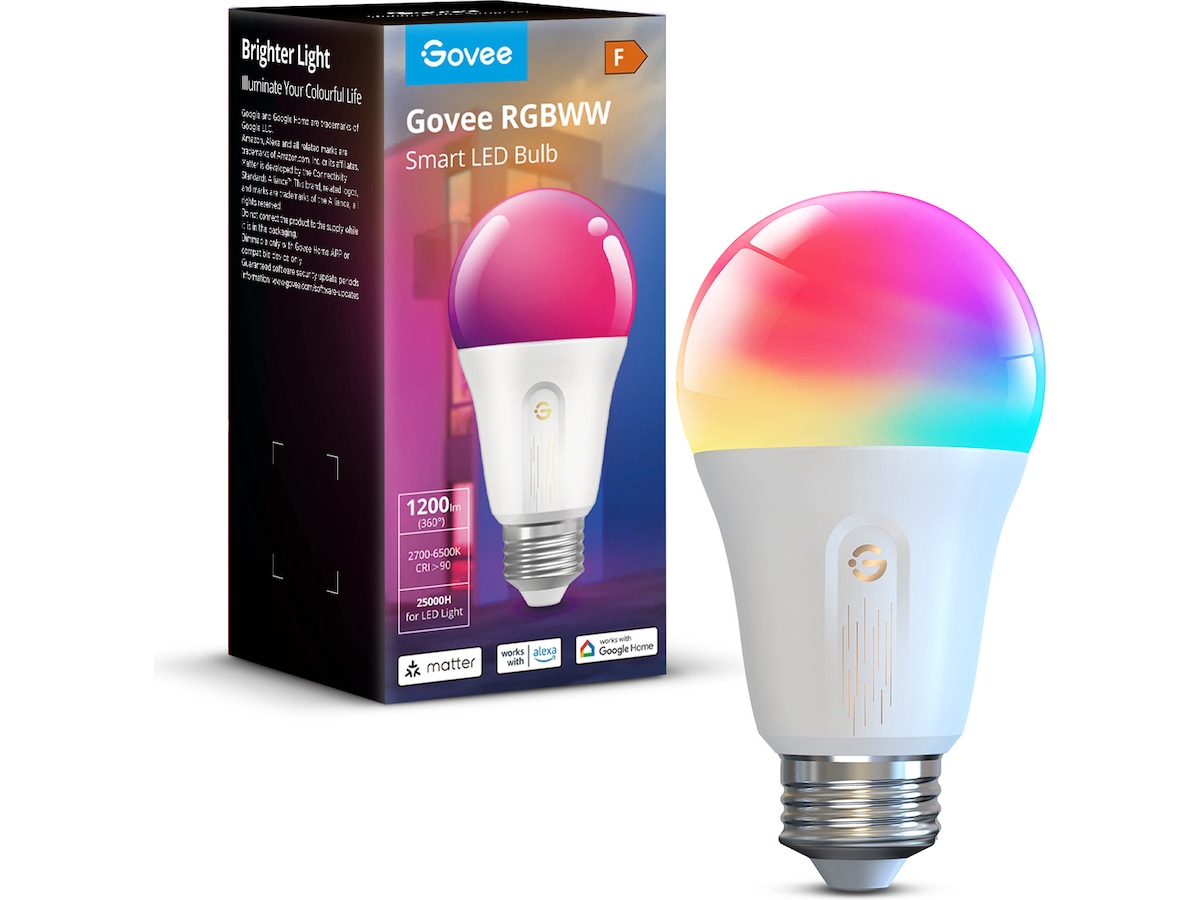 Govee H60093C1 WIFI & Bluetooth Smart Lyspære 1200lm LED-pærer & elpærer
