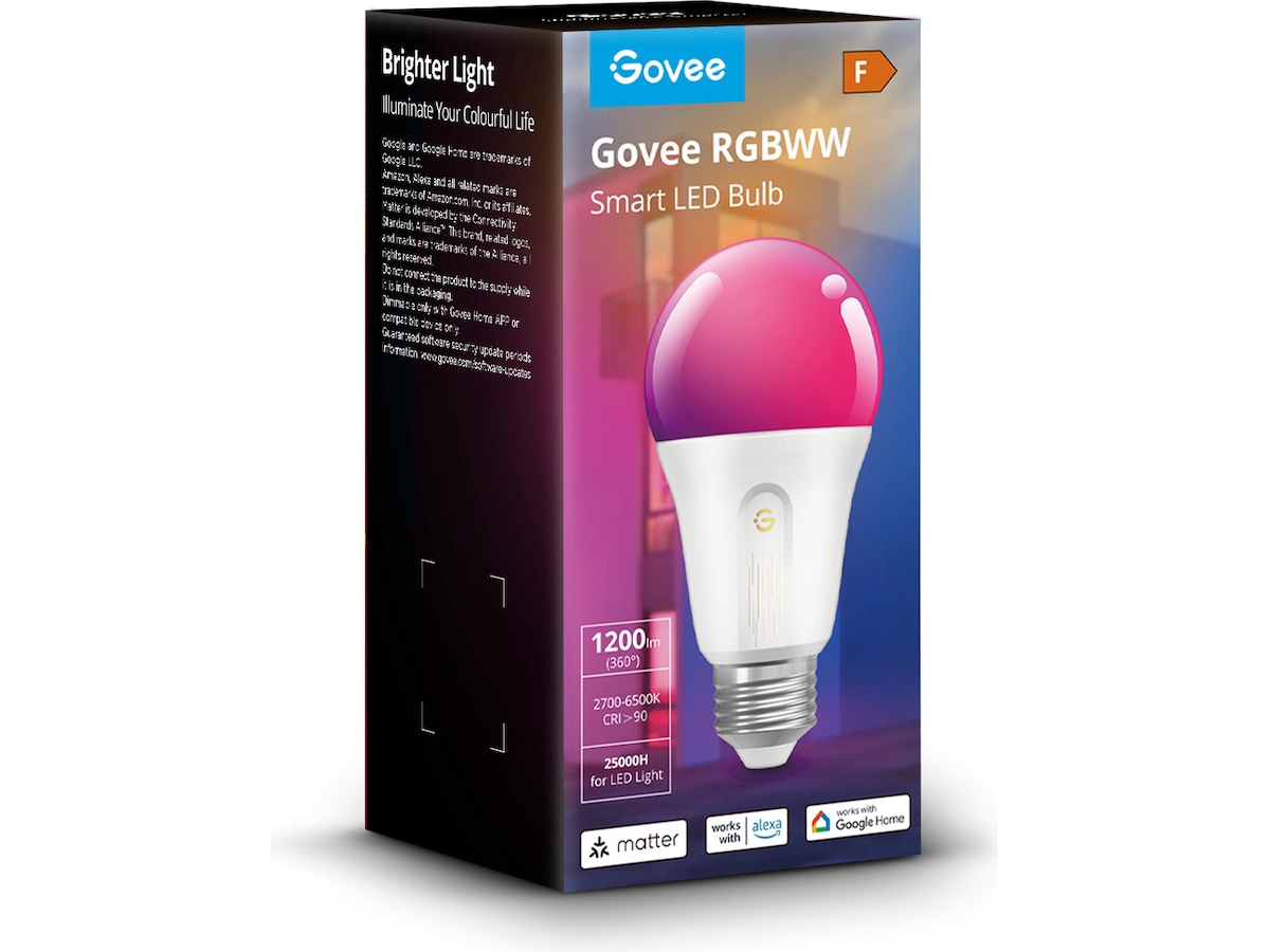 Govee H60093C1 WIFI & Bluetooth Smart Lyspære 1200lm LED-pærer & elpærer