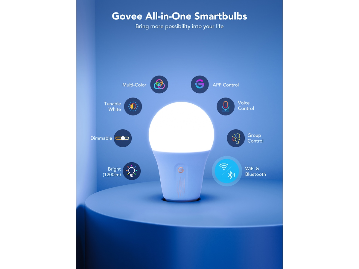 Govee H60093C1 WIFI & Bluetooth Smart Lyspære 1200lm LED-pærer & elpærer