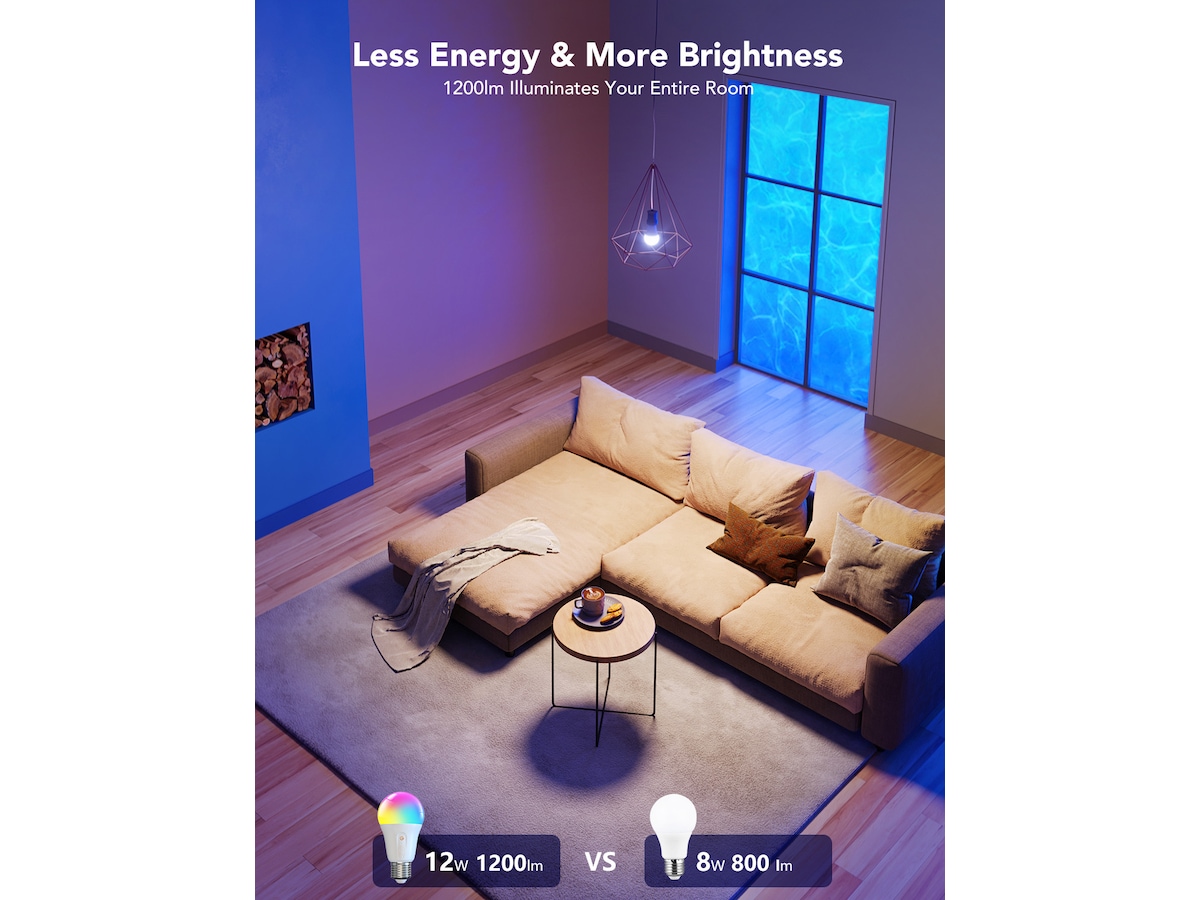 Govee H60093C1 WIFI & Bluetooth Smart Lyspære 1200lm LED-pærer & elpærer