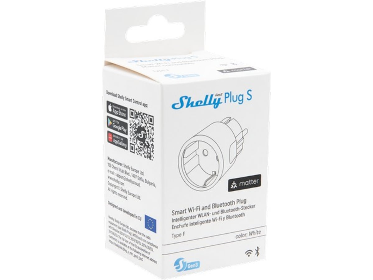 Shelly Plug S Gen3 (hvid) Smart strømstyring