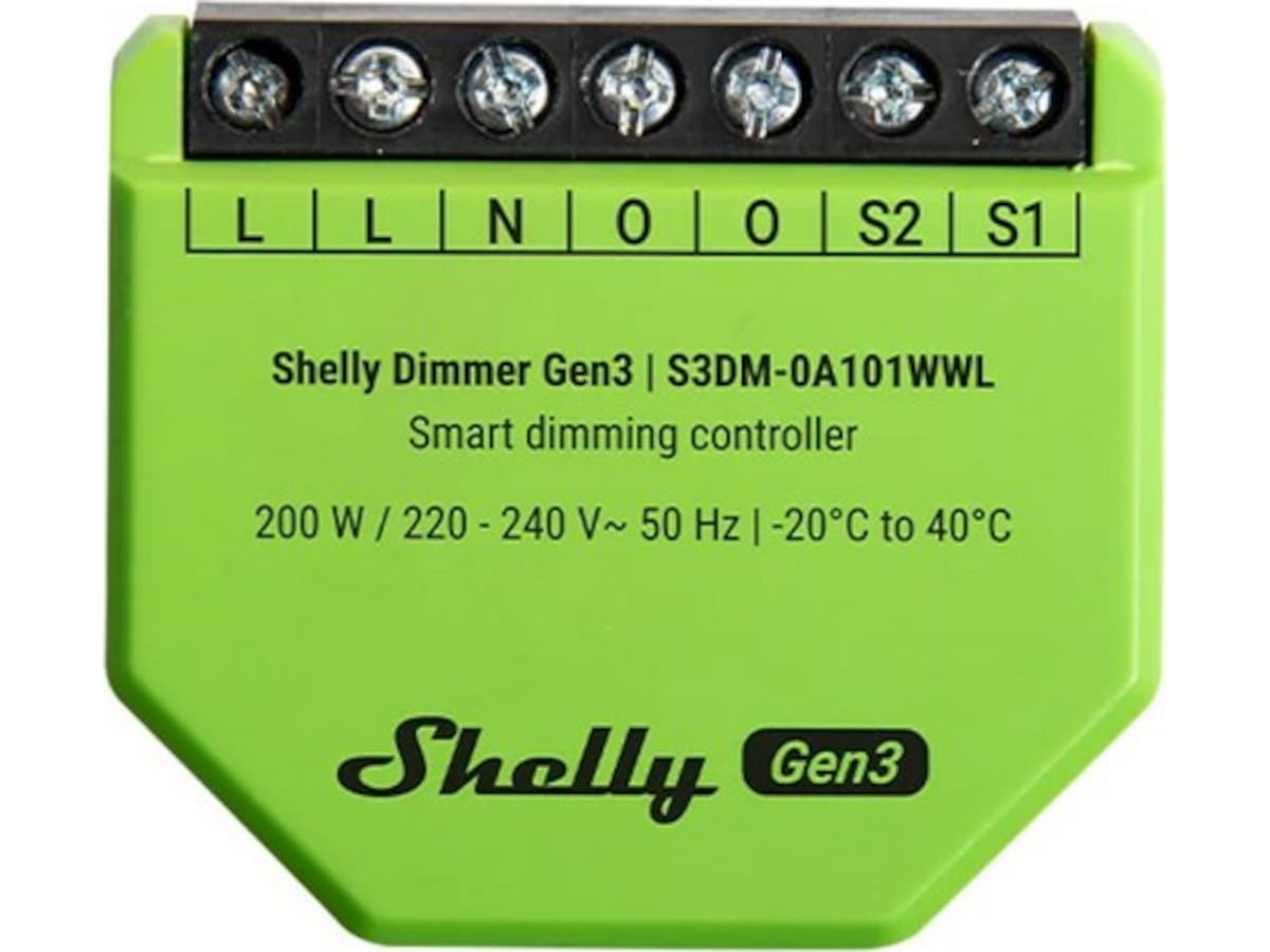 Shelly Dimmer Gen3 Kontakter, lysdæmpere & lyskontrol