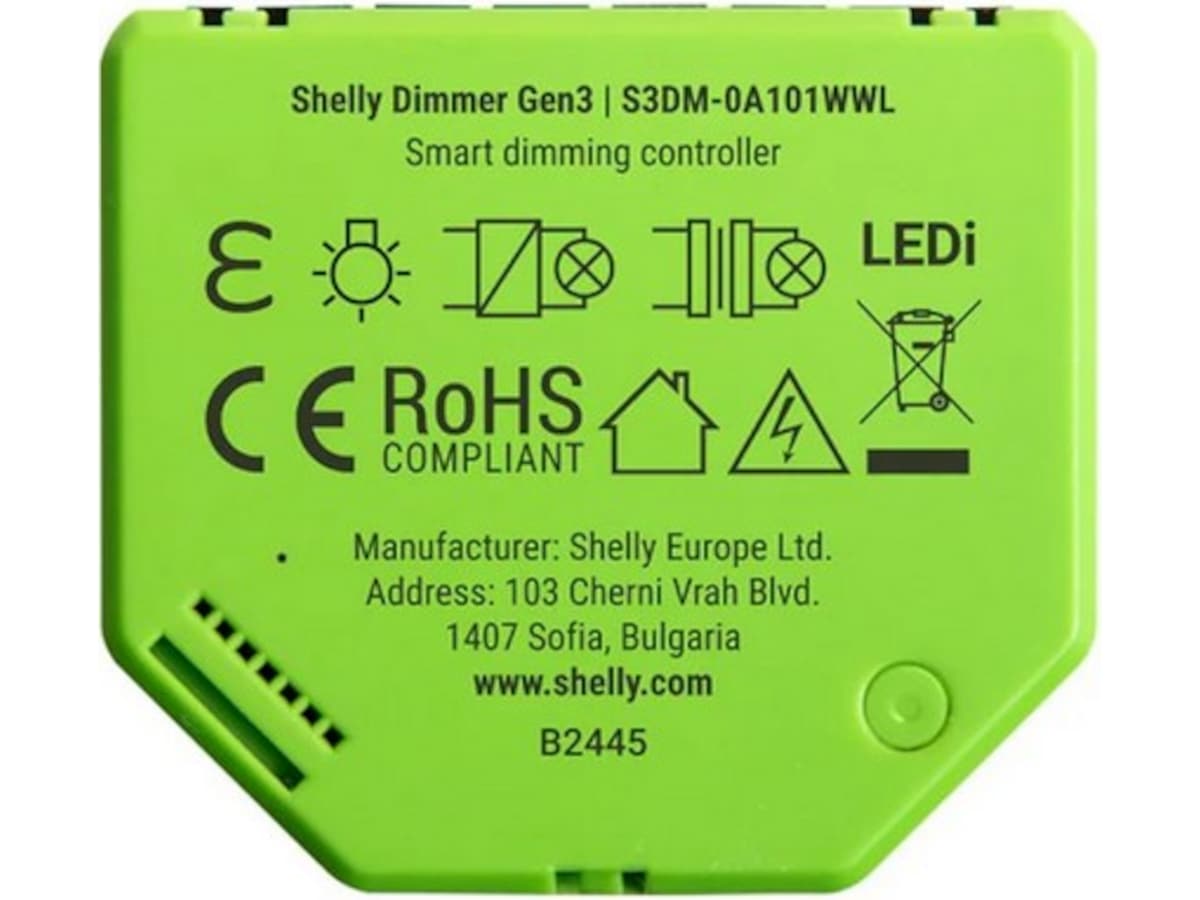 Shelly Dimmer Gen3 Kontakter, lysdæmpere & lyskontrol