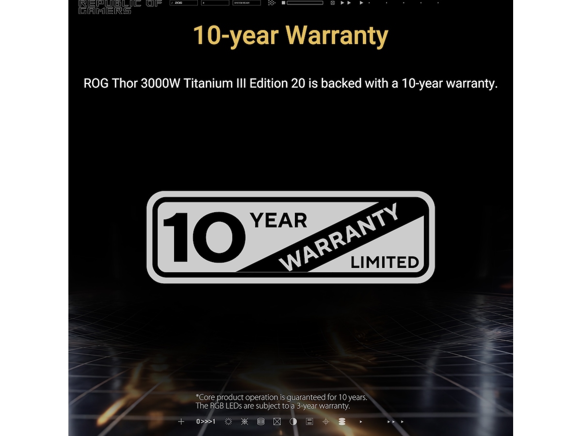 ASUS ROG Thor 3000W Titanium III Edition 20 (ROG Equalizer) Strømforsyninger