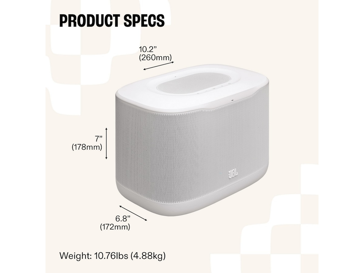 JBL Cove X1 Wi-Fi Højttaler (hvid) Trådløs / Bluetooth højttaler