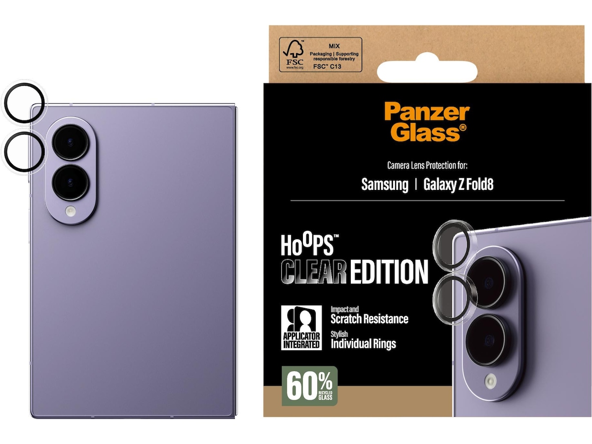 PanzerGlass Galaxy Z Fold 8 Hoops Linsebeskytter Skærmbeskyttelse mobiltelefon