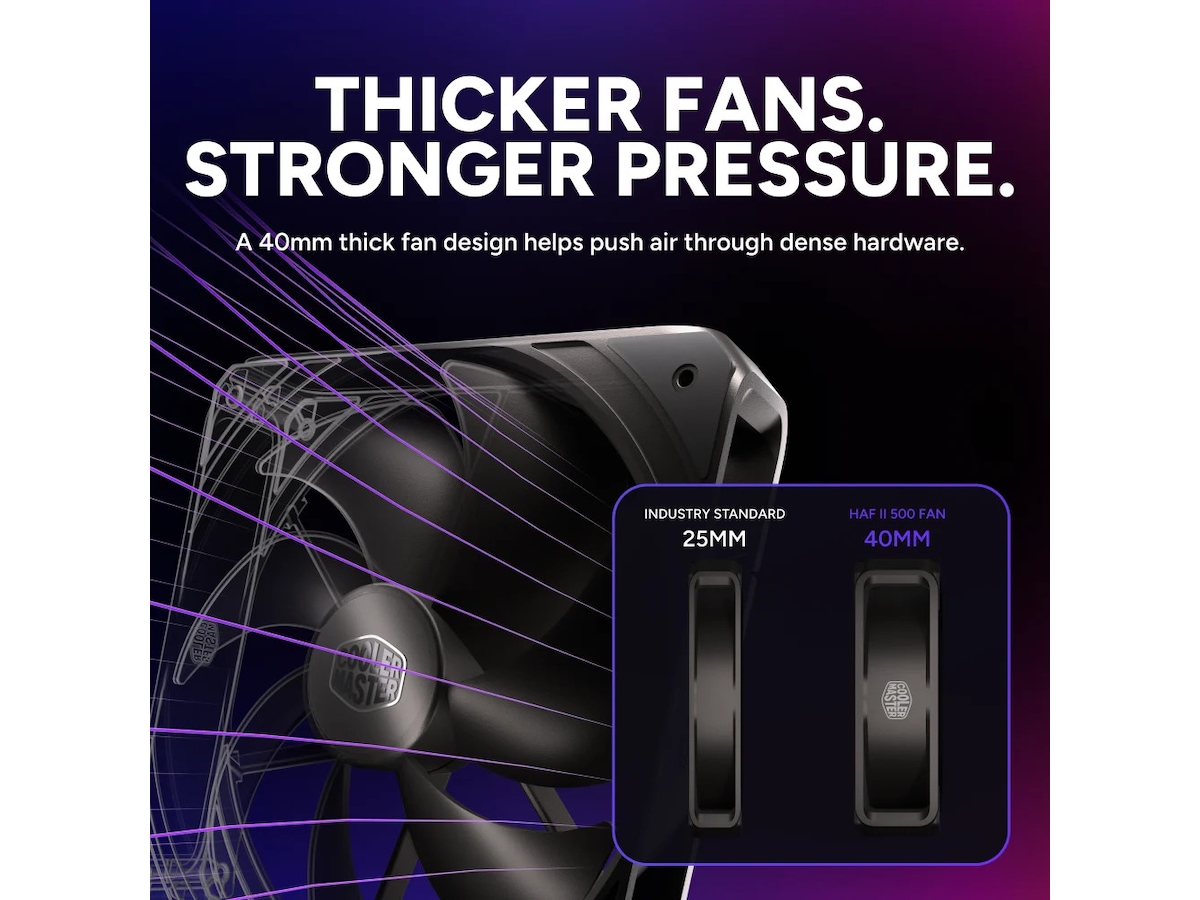 Cooler Master HAF II 500 med høj køleydelse Midi Tower