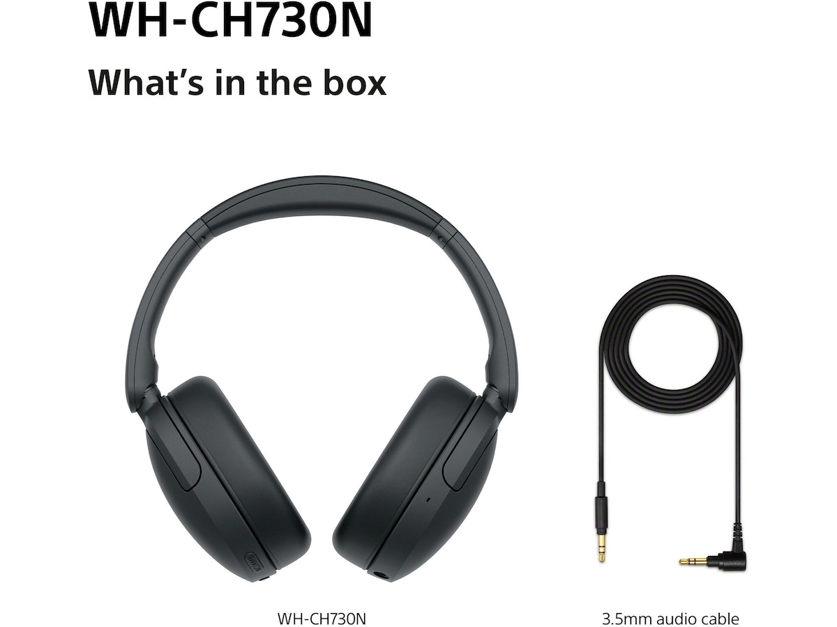 Sony WH-CH730N Trådløse Hovedtelefoner (sort) Høretelefoner