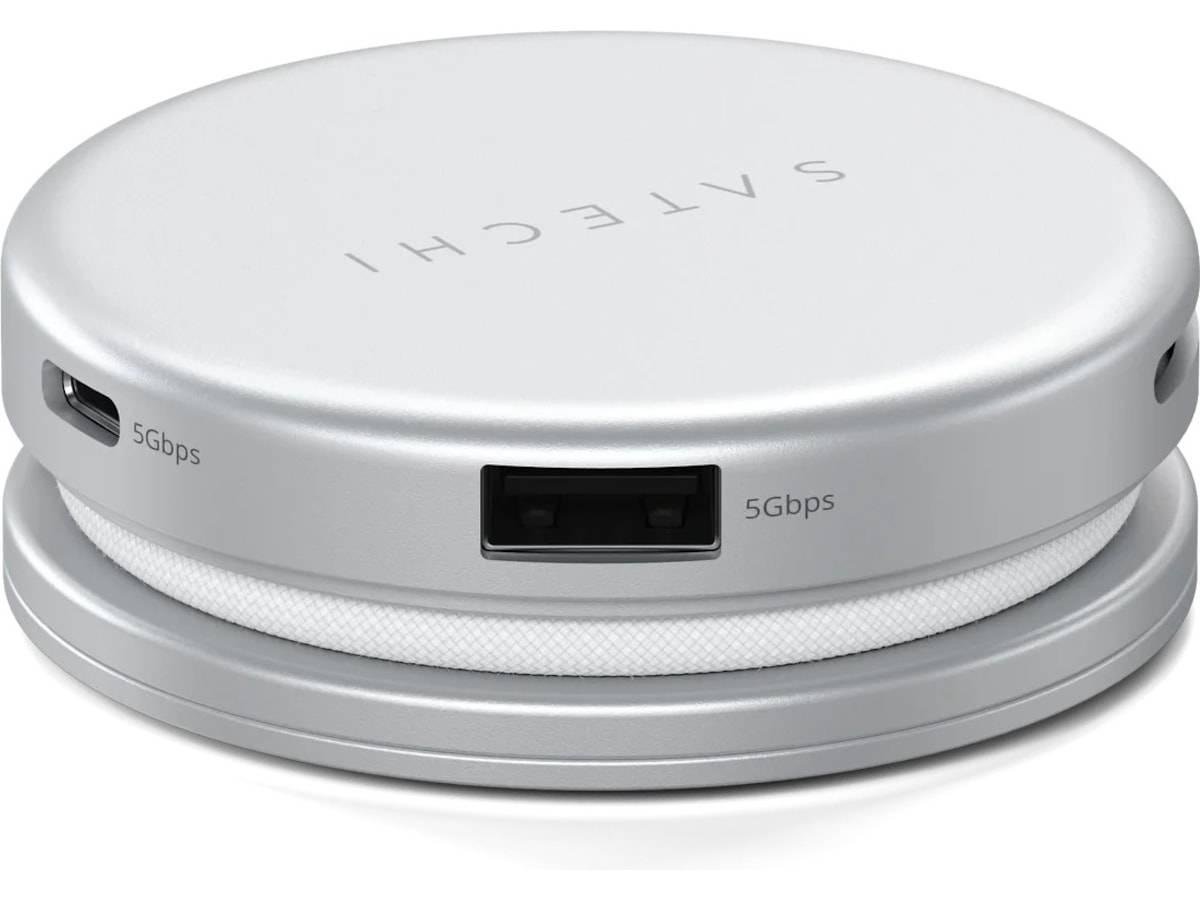 Satechi OntheGo 5-i-1 Multiport Adapter (Sølv) Dockingstation og USB-hub