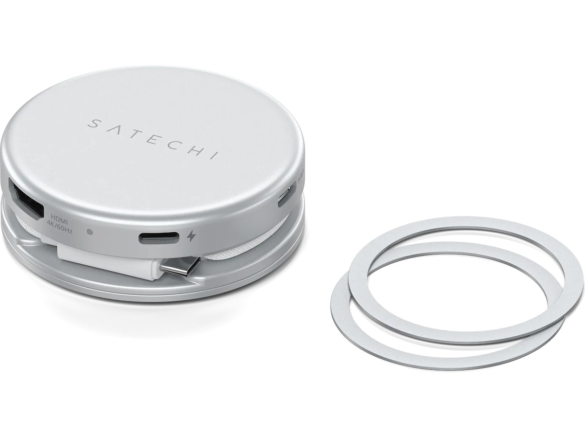 Satechi OntheGo 5-i-1 Multiport Adapter (Sølv) Dockingstation og USB-hub