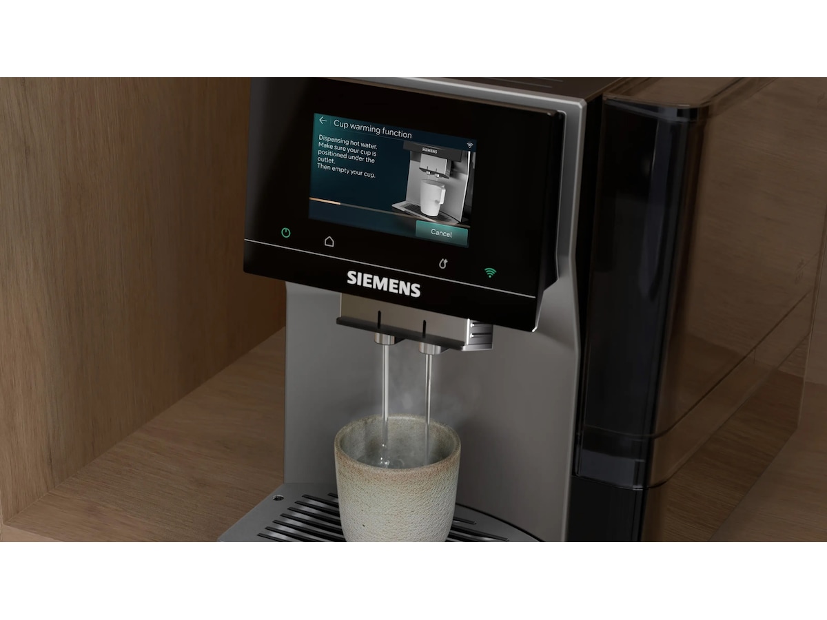 Siemens EQ700 iAroma Helautomatisk kaffemaskine Inox (sølv metallic) Espressomaskiner