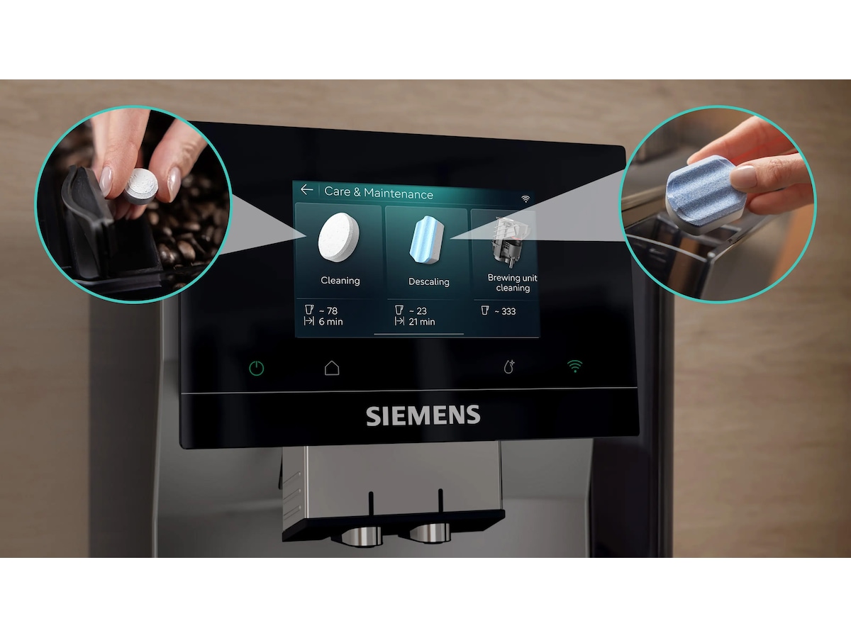 Siemens EQ700 iAroma Helautomatisk kaffemaskine Inox (sølv metallic) Espressomaskiner
