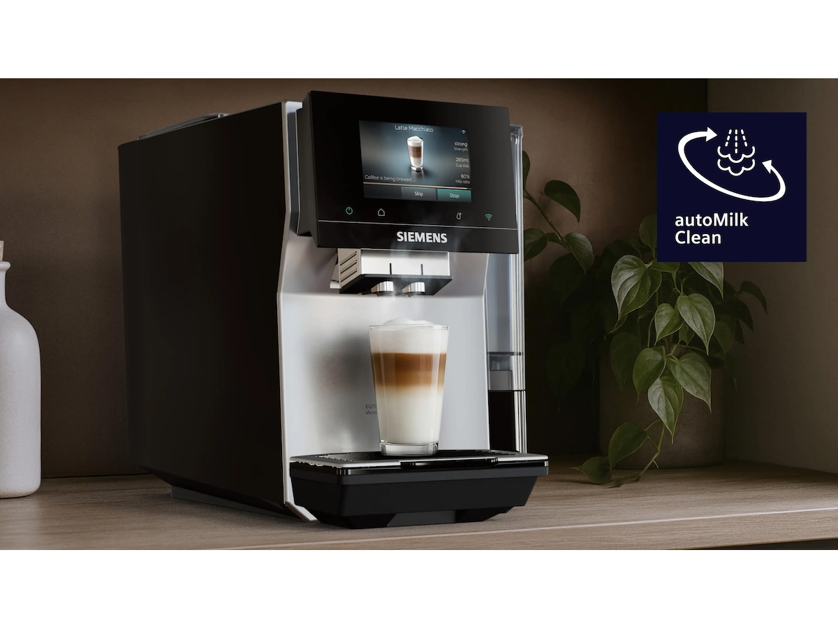 Siemens EQ700 iAroma Helautomatisk kaffemaskine Inox (sølv metallic) Espressomaskiner