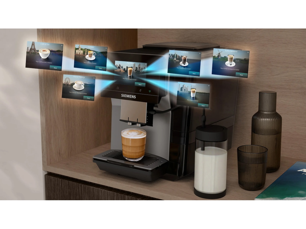 Siemens EQ700 iAroma Helautomatisk kaffemaskine Inox (sølv metallic) Espressomaskiner
