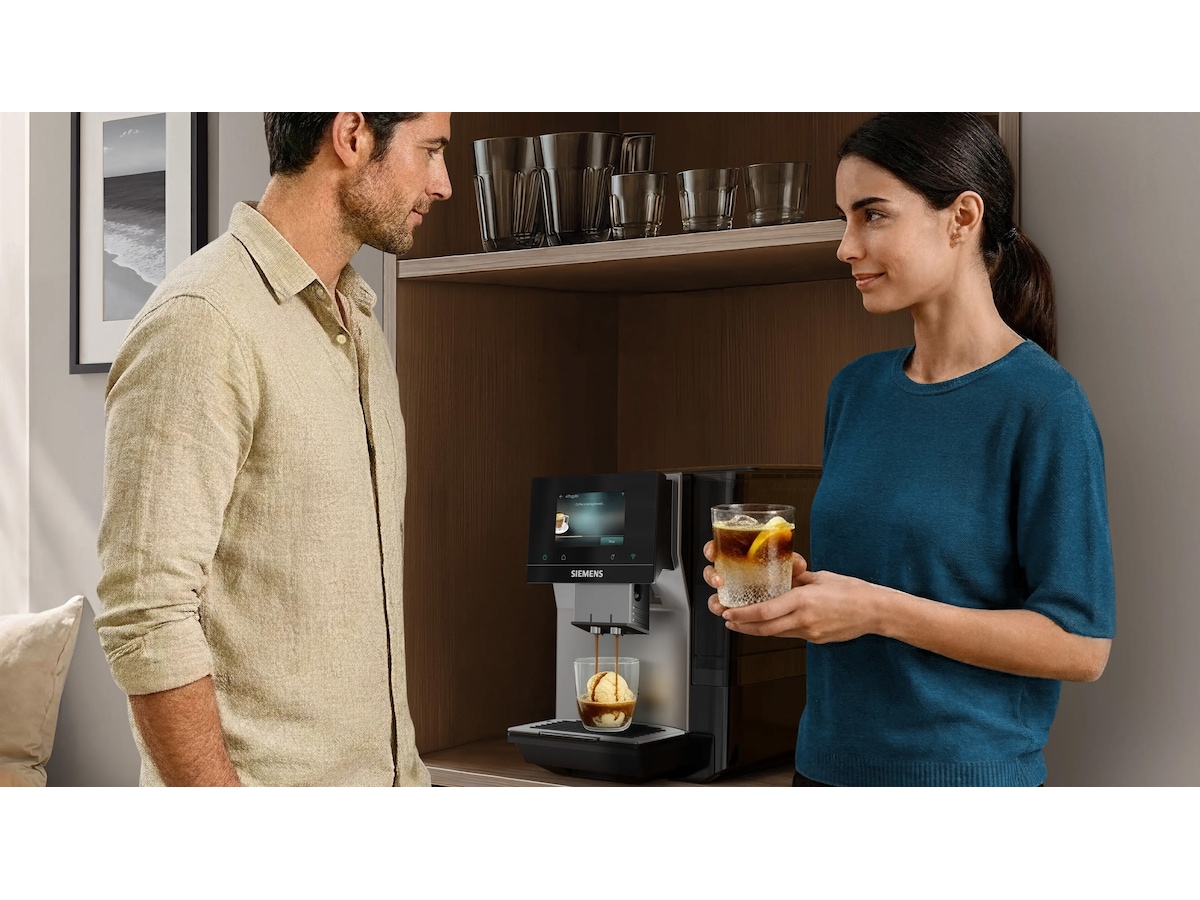 Siemens EQ700 iAroma Helautomatisk kaffemaskine Inox (sølv metallic) Espressomaskiner