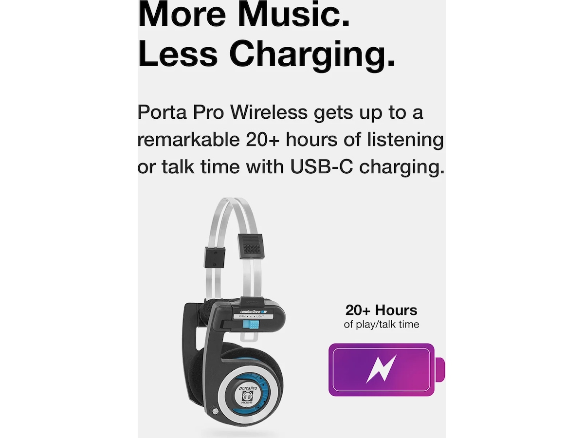 Koss PortaPro Wireless 2.0 On-Ear hovedtelefoner Høretelefoner