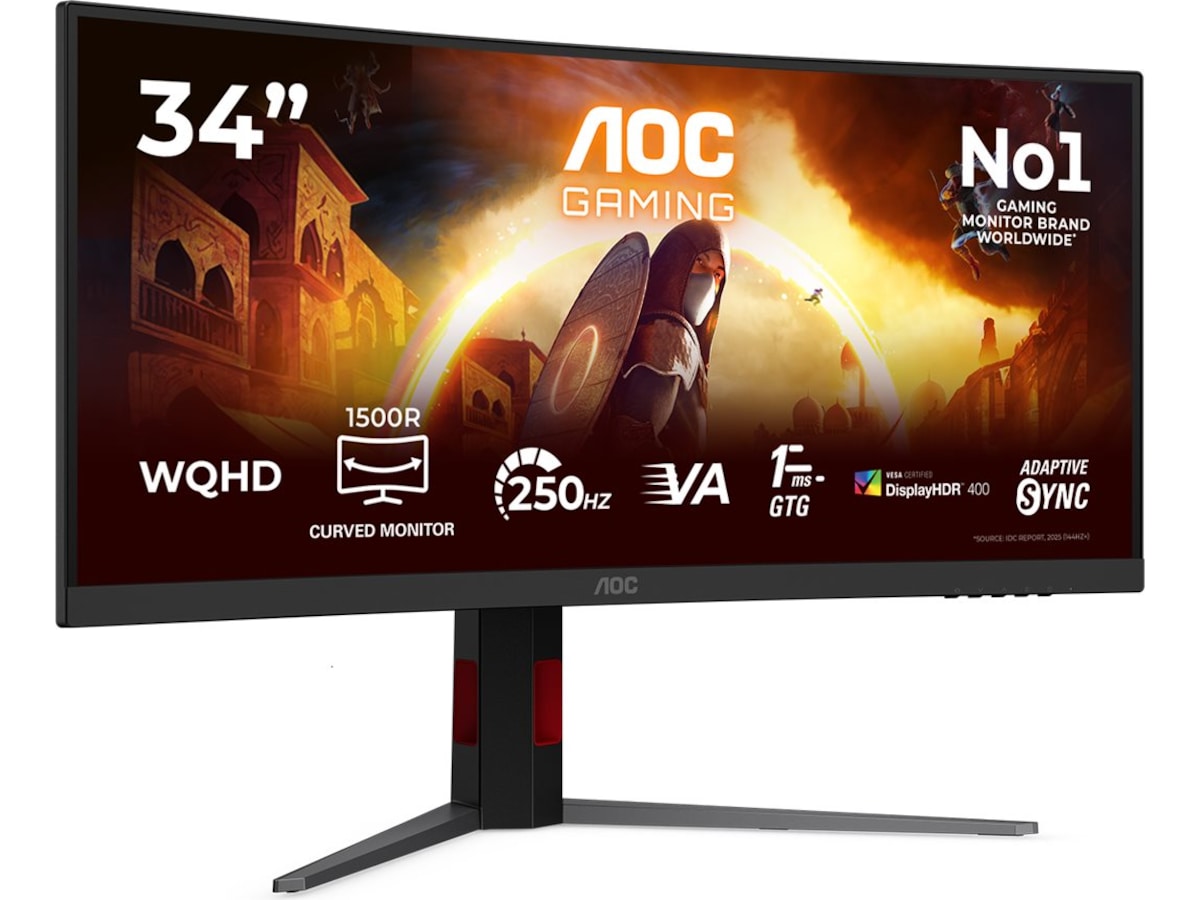 AOC 34" curved gamingskærm CU34G4ZCA Gamingskærme