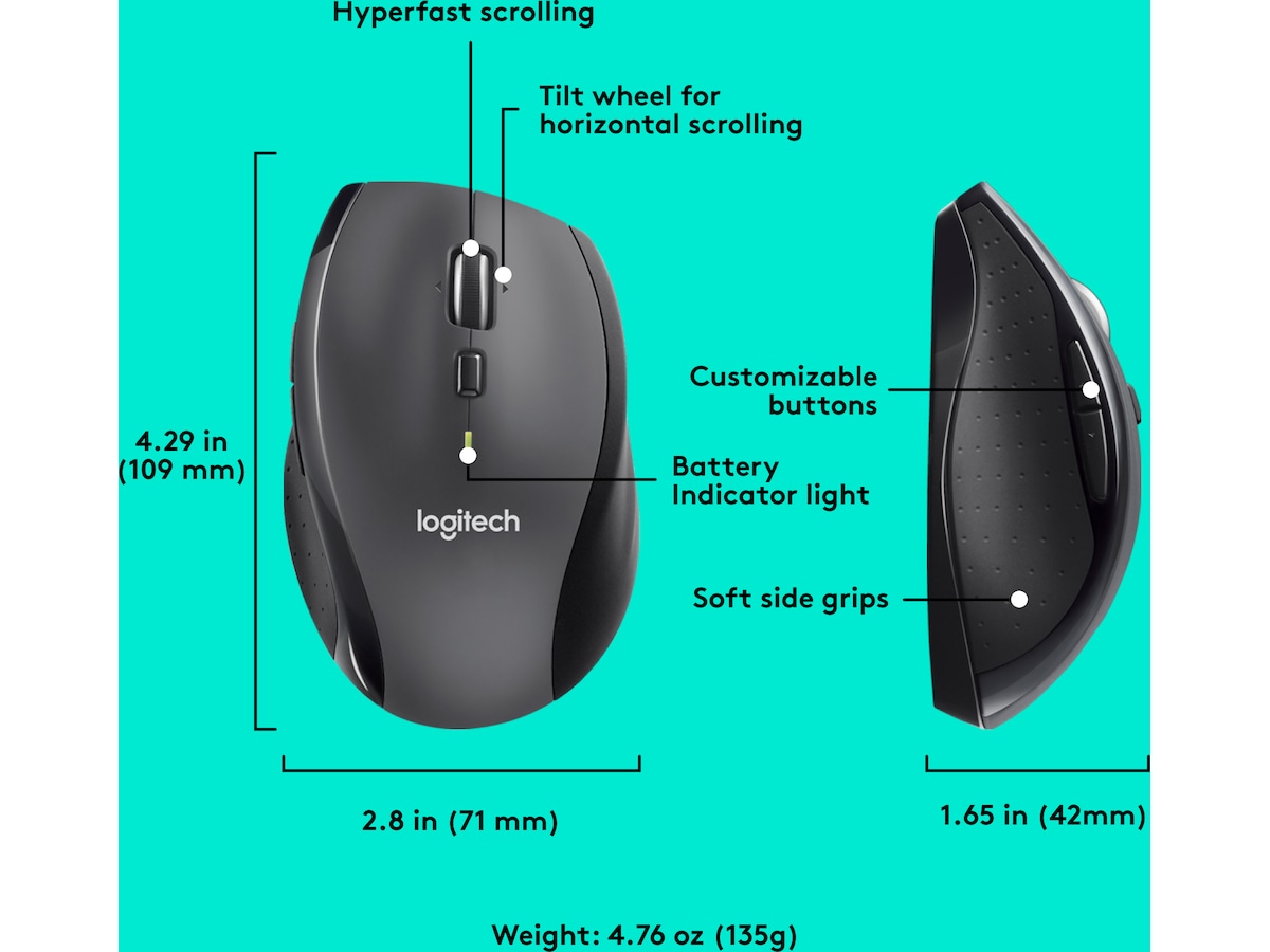 Logitech M705 Trådløs Mus Mus