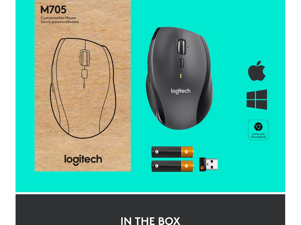 Logitech M705 Trådløs Mus Mus