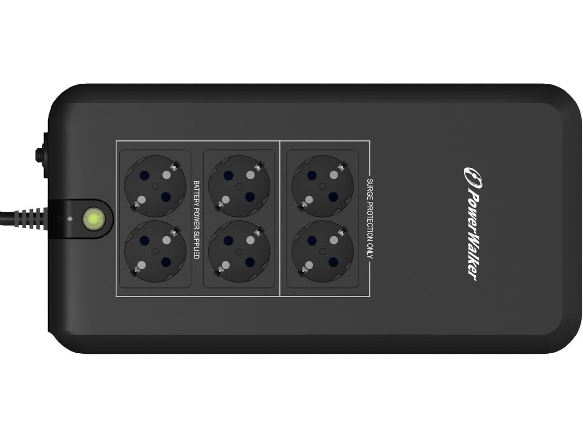 BlueWalker PW UPS VFD 800 APFC Schuko UPS og UPS-batteri