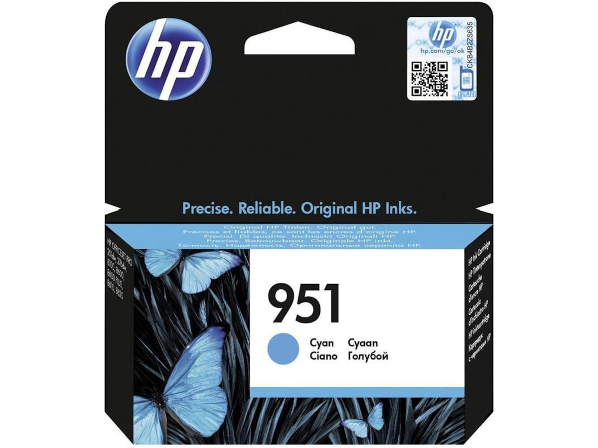 HP Blæk 951 Cyan Blækpatroner