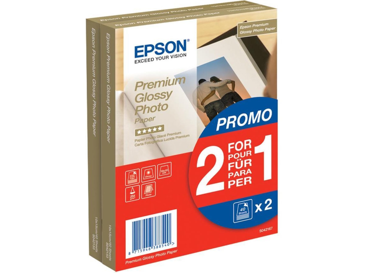 Epson Premium Glossy Photo Paper 10x15cm Papir