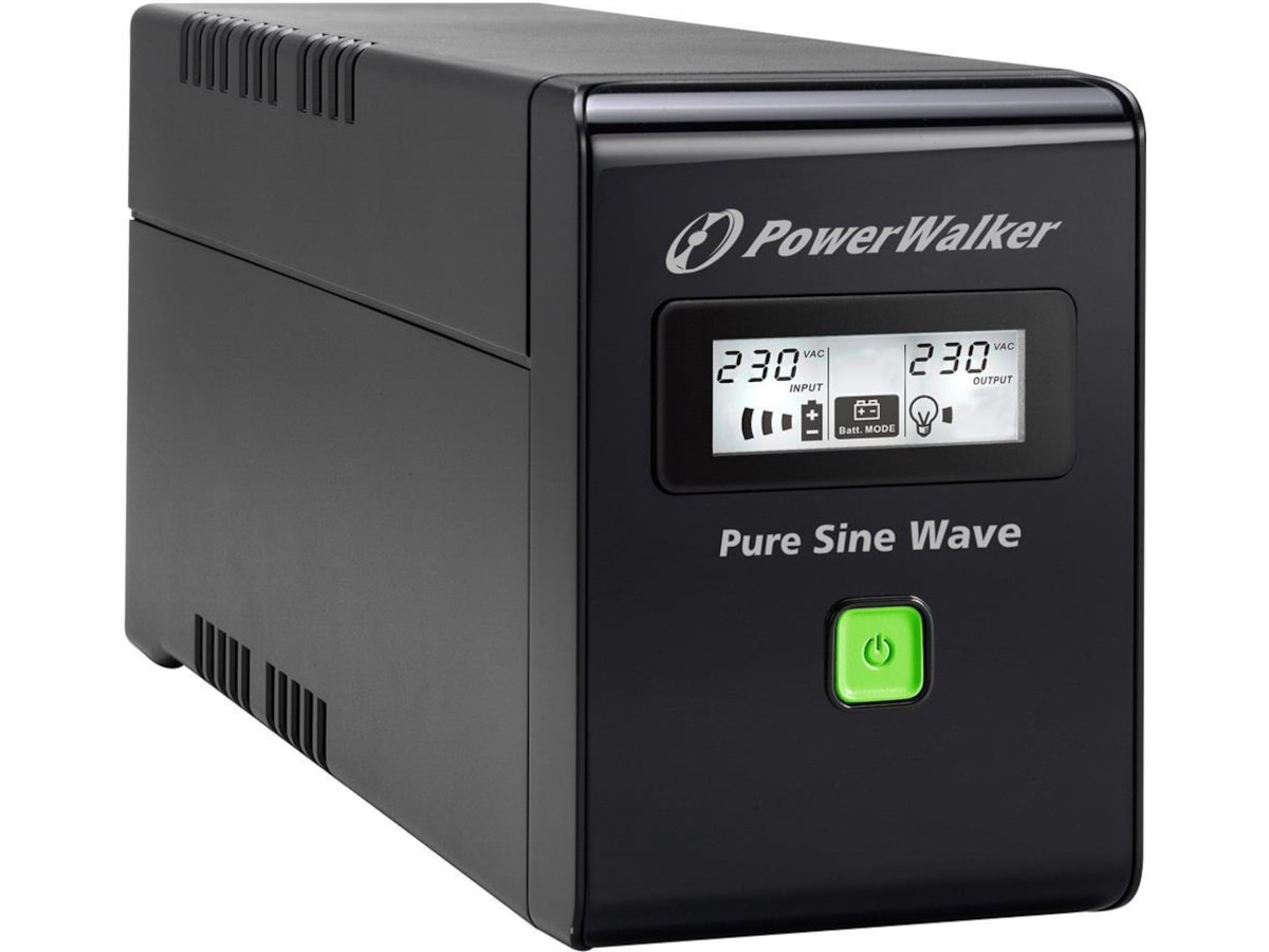 BlueWalker PW UPS VI 800 SW Schuko UPS og UPS-batteri