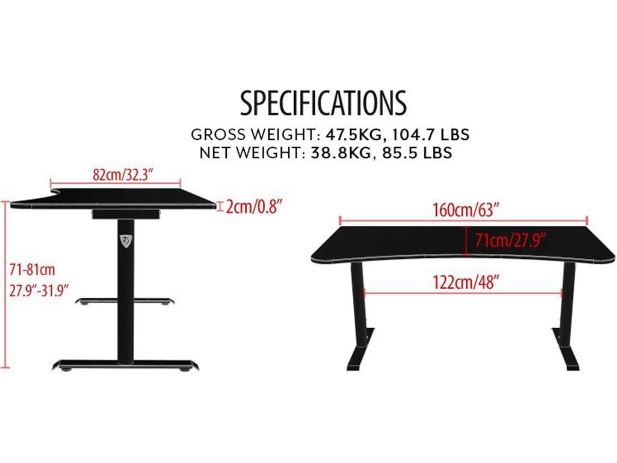 Arozzi Arena Gaming Desk (hvid) Gamingdesk