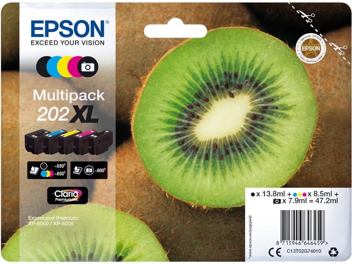 Epson 202XL Multipack (5clr) Blækpatroner