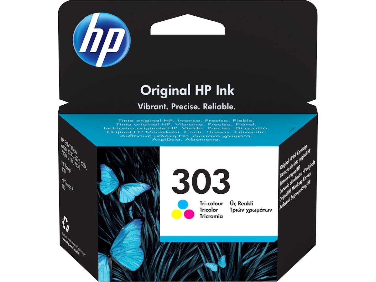 HP Blæk 303 Tri-Color Original Ink Blækpatroner