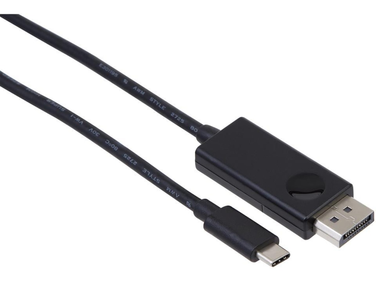 USB-C til Displayport kabel 2m (sort) Monitor