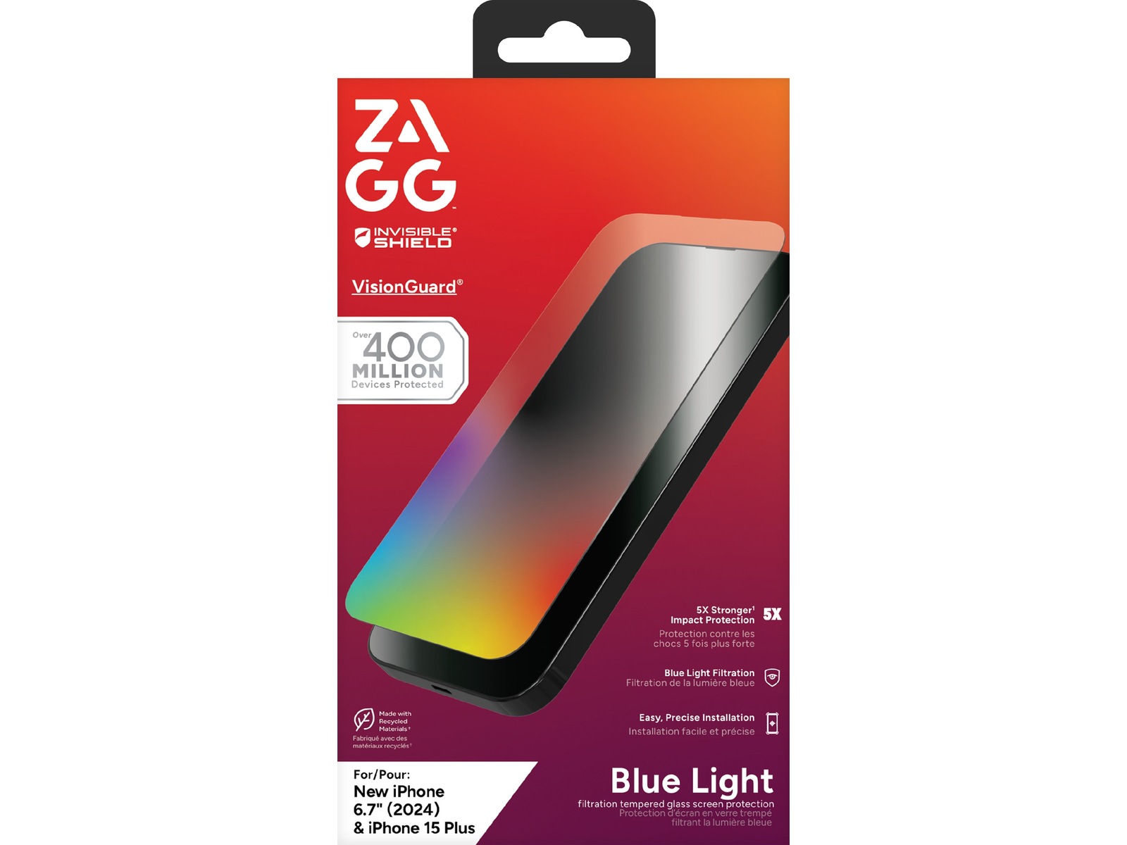 InvisibleShield Glass Elite VisionGuard iPhone 16 Plus/15 Plus Skærmbeskytter Skærmbeskyttelse mobiltelefon