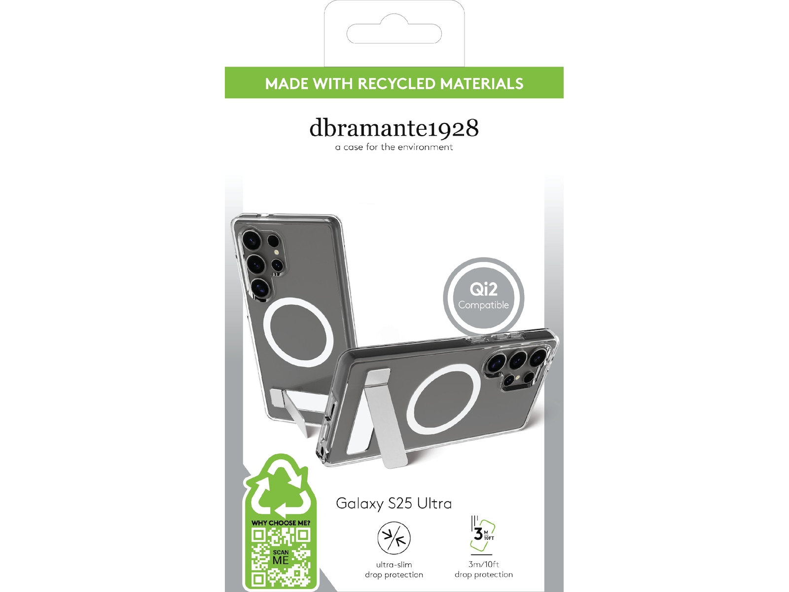 dbramante1928 Galaxy S25 Ultra Iceland Pro Qi2 cover (gennemsigtig) Mobilcover