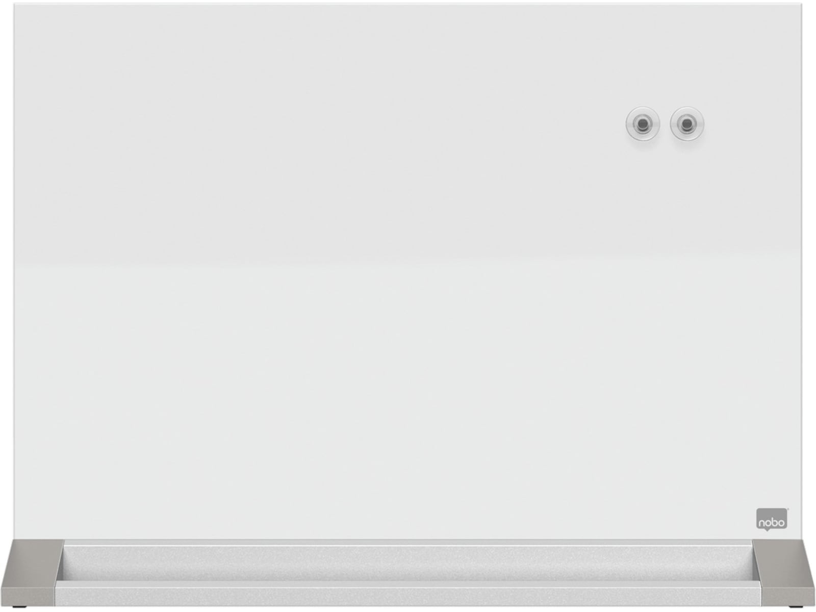 Nobo dobbeltsidet skrivebordtavle i glas - 60x45 cm Arbejdssted – tilbehør