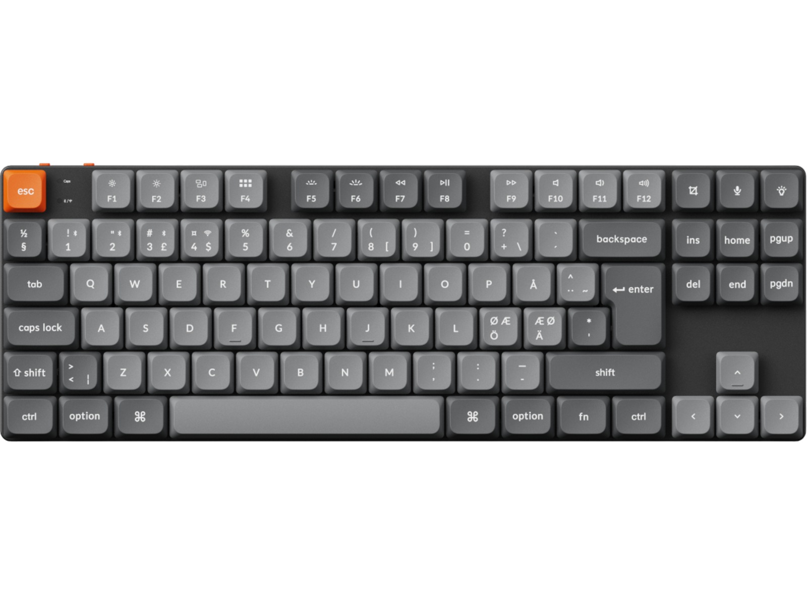 Keychron K1 MAX QMK/VIA Gateron Brown trådløst gamingtastatur Gamingkeyboard