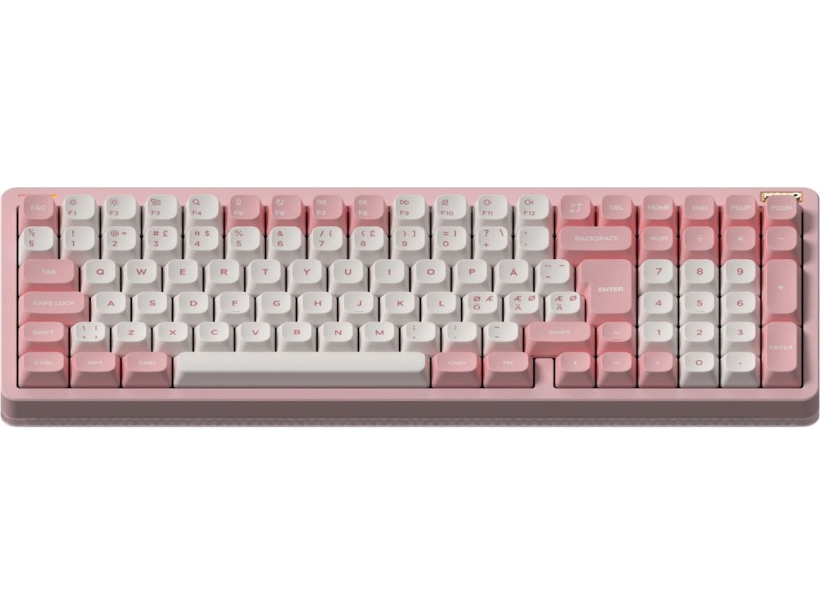 NuPhy Halo96 V2 trådløst gaming tastatur (Sakura fizz/Raspberry) Gamingkeyboard