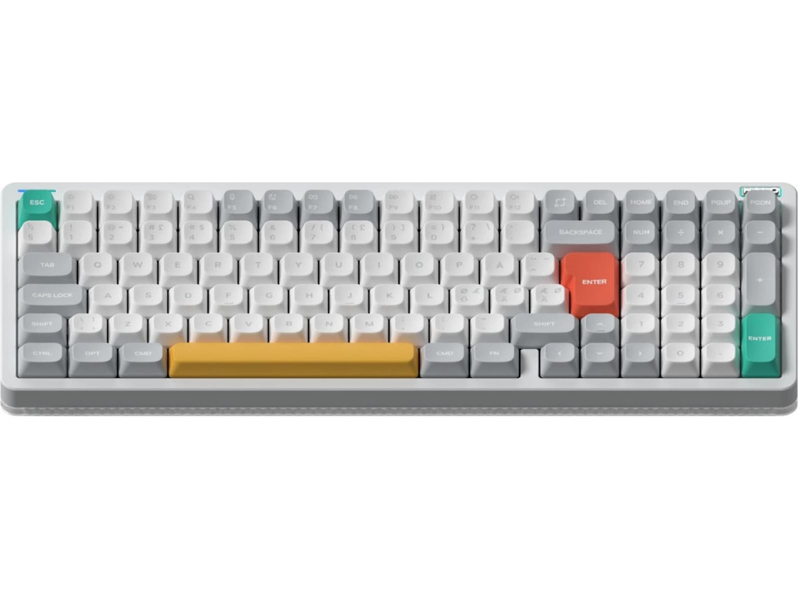 NuPhy Halo96 V2 trådløst gaming tastatur (Ionic White/lemon switches) Gamingkeyboard