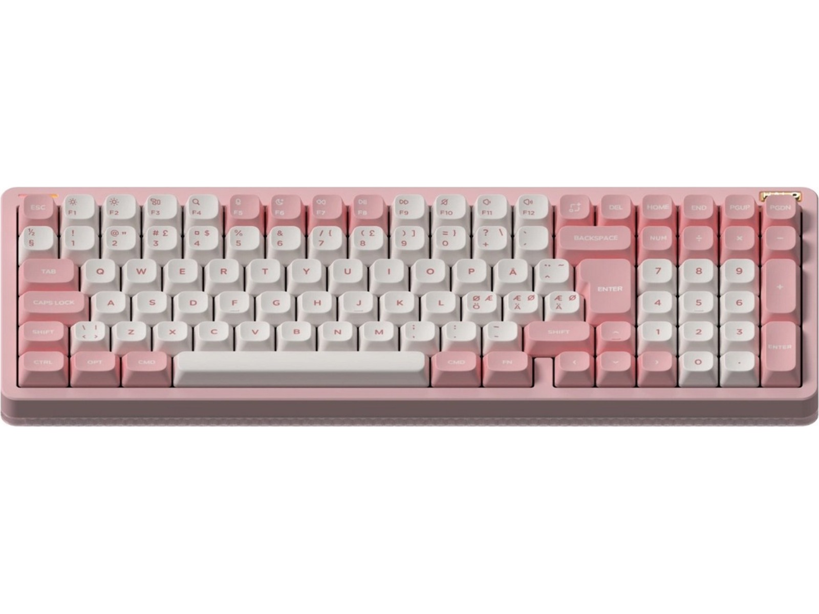 NuPhy Halo96 V2 trådløst gaming tastatur (Sakura Fizz/lemon) Gamingkeyboard