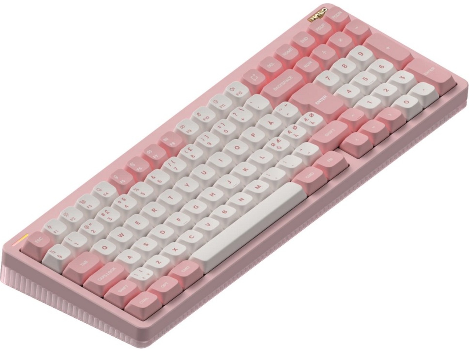 NuPhy Halo96 V2 trådløst gaming tastatur (Sakura Fizz/lemon) Gamingkeyboard