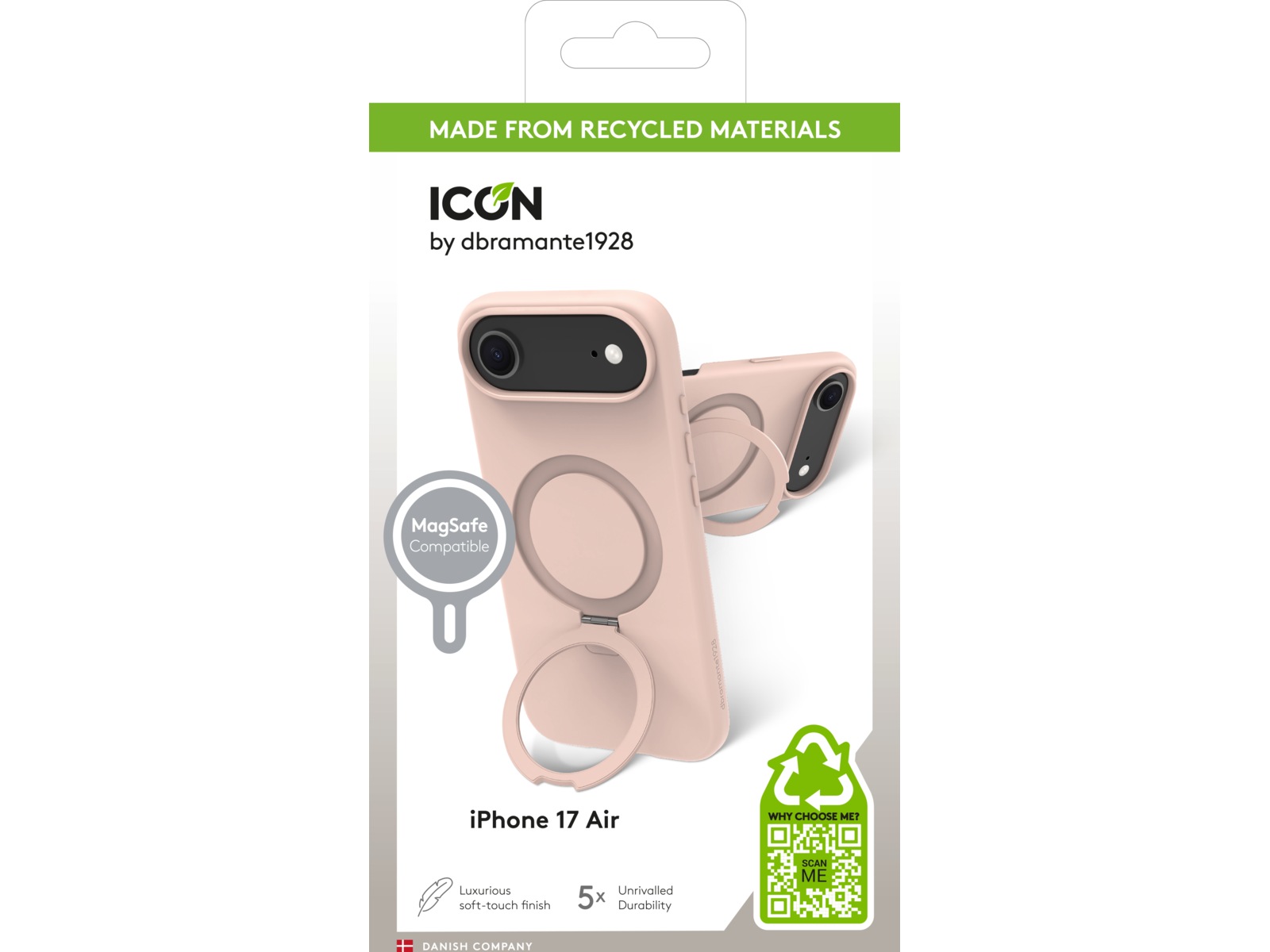 dbramante1928 iPhone Air Roskilde læder cover (pink sand) Mobilcover