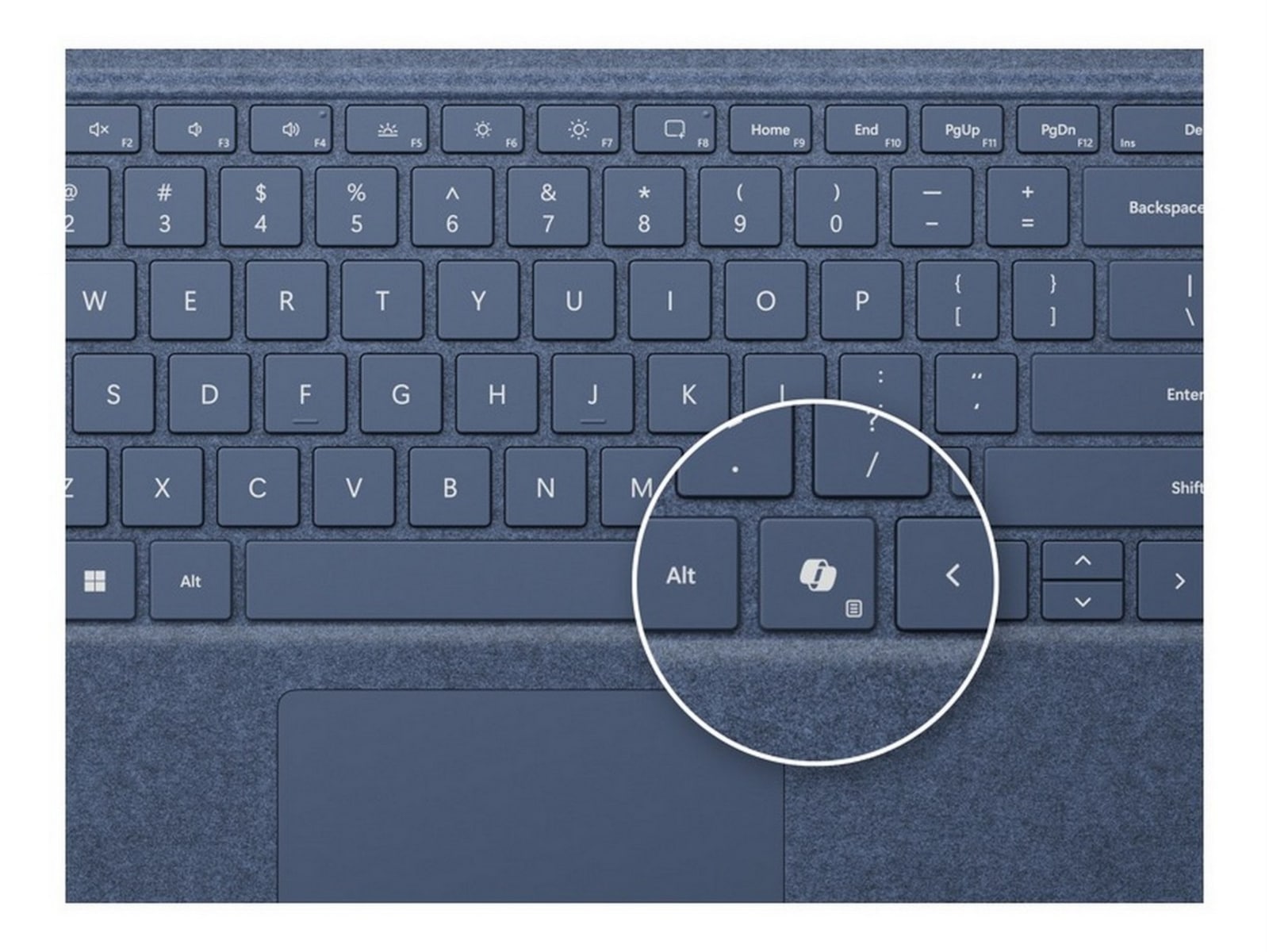 Microsoft Surface Pro-tastatur med penneopbevaring (platin) Tastatur og stylus