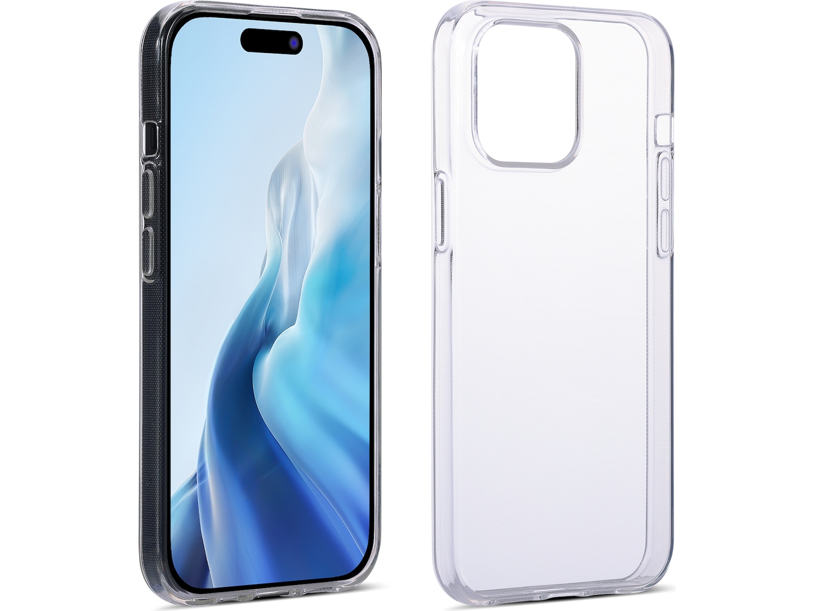 iiglo iPhone 15 Pro Max Silikone cover (gennemsigtig) Mobilcover