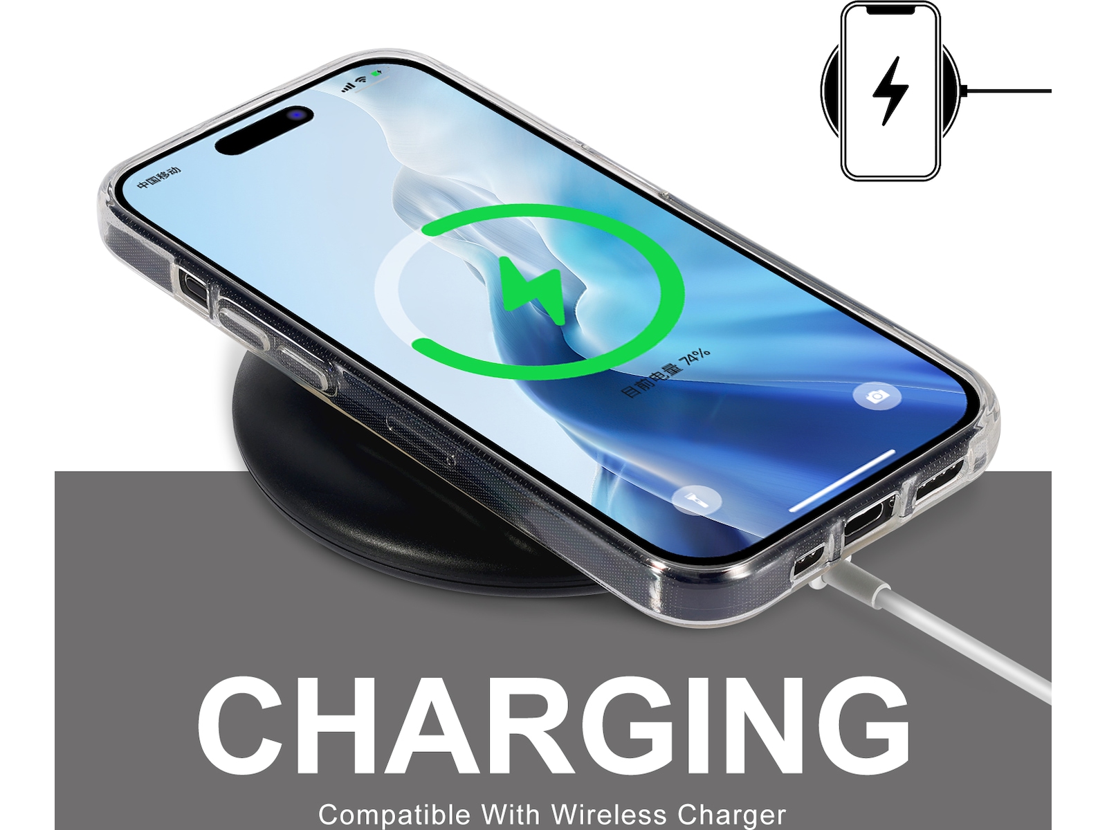 iiglo iPhone 15 Pro Pro Silikone cover (gennemsigtig) Mobilcover