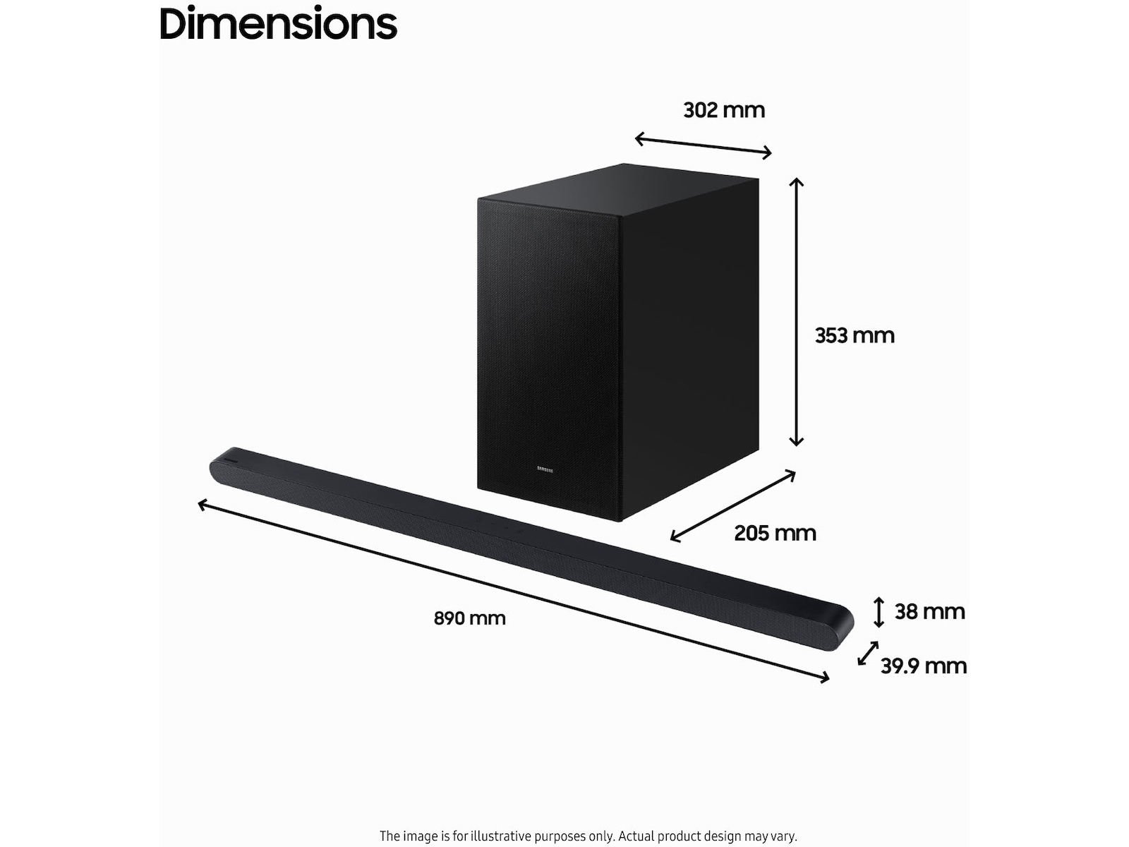 Samsung HW-S710D soundbar med subwoofer (sort) Soundbars