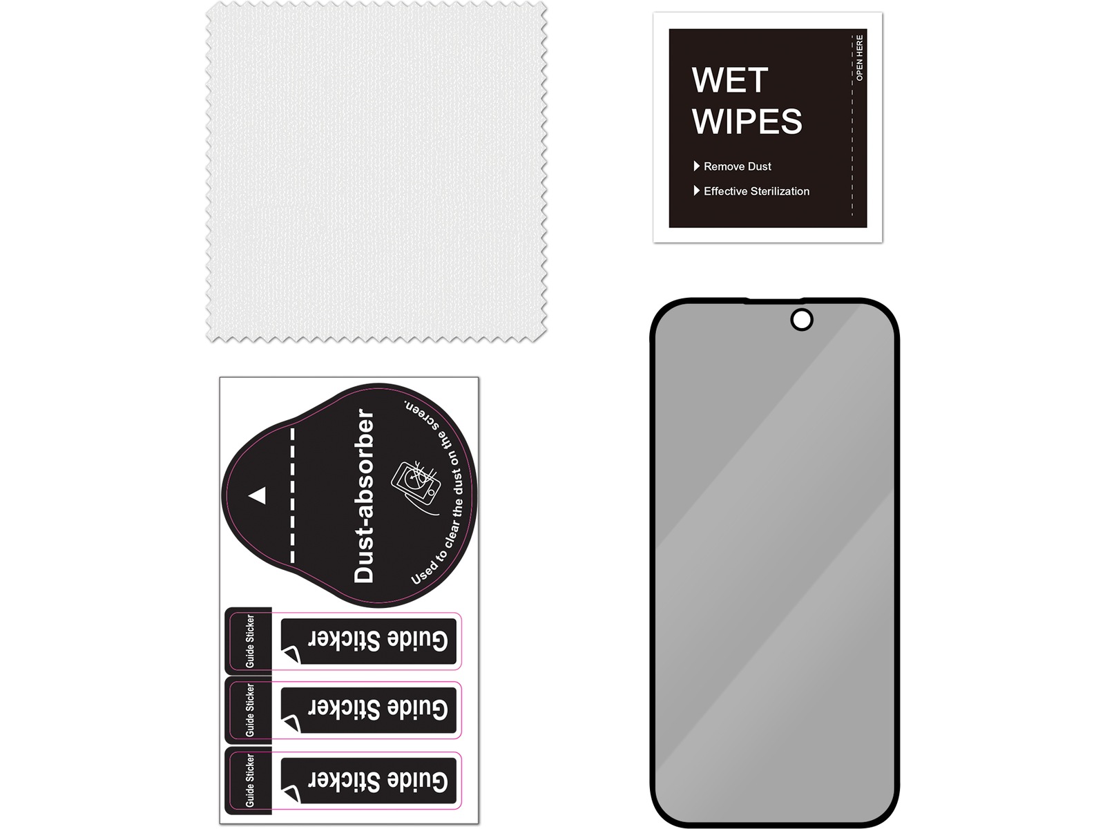 iiglo iPhone 16 Plus / 15 Plus 3D Privacy Glass skærmbeskytter Skærmbeskyttelse mobiltelefon