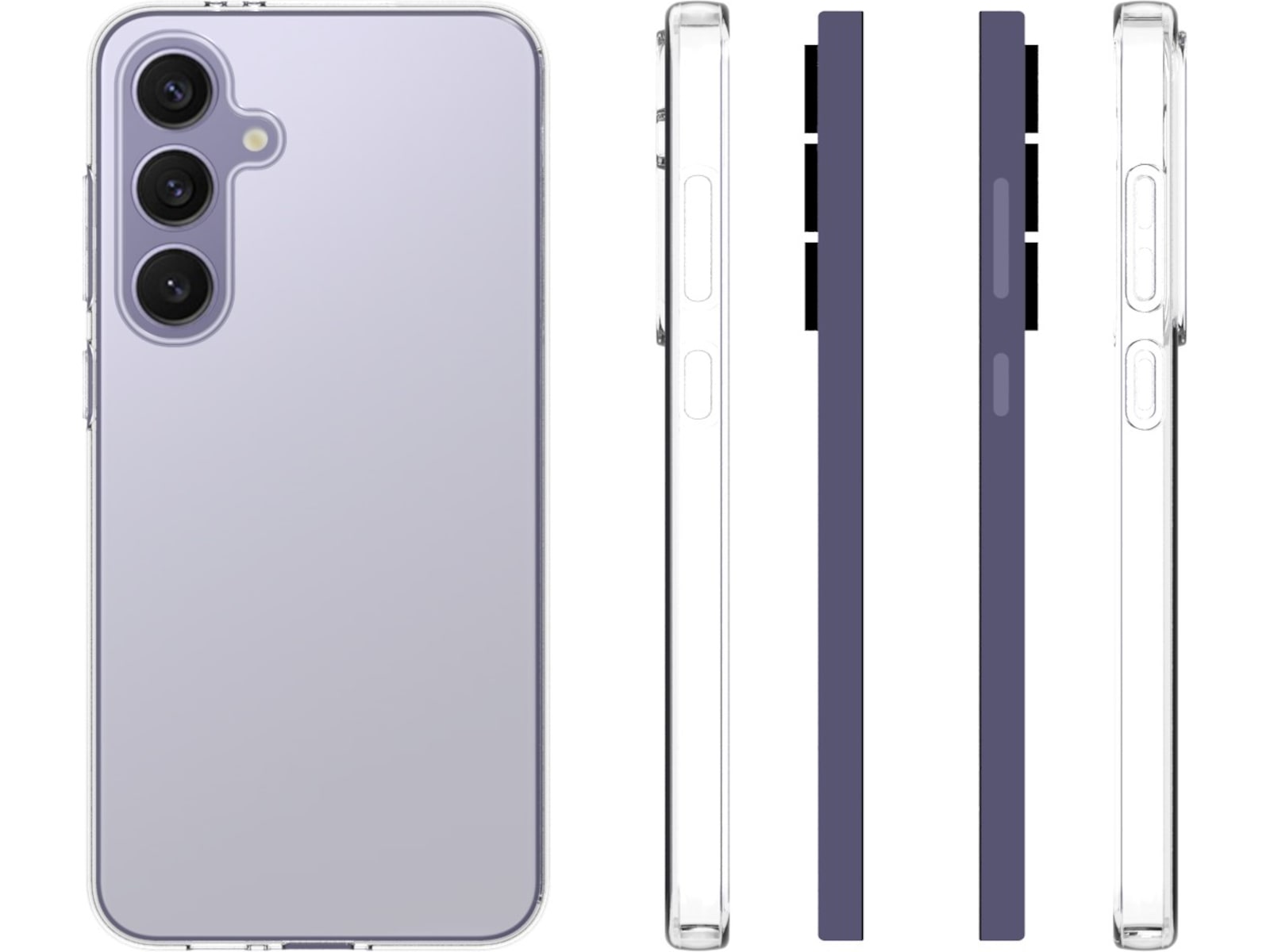 iiglo Galaxy S24 FE Silikone coverr (gennemsigtig) Mobilcover