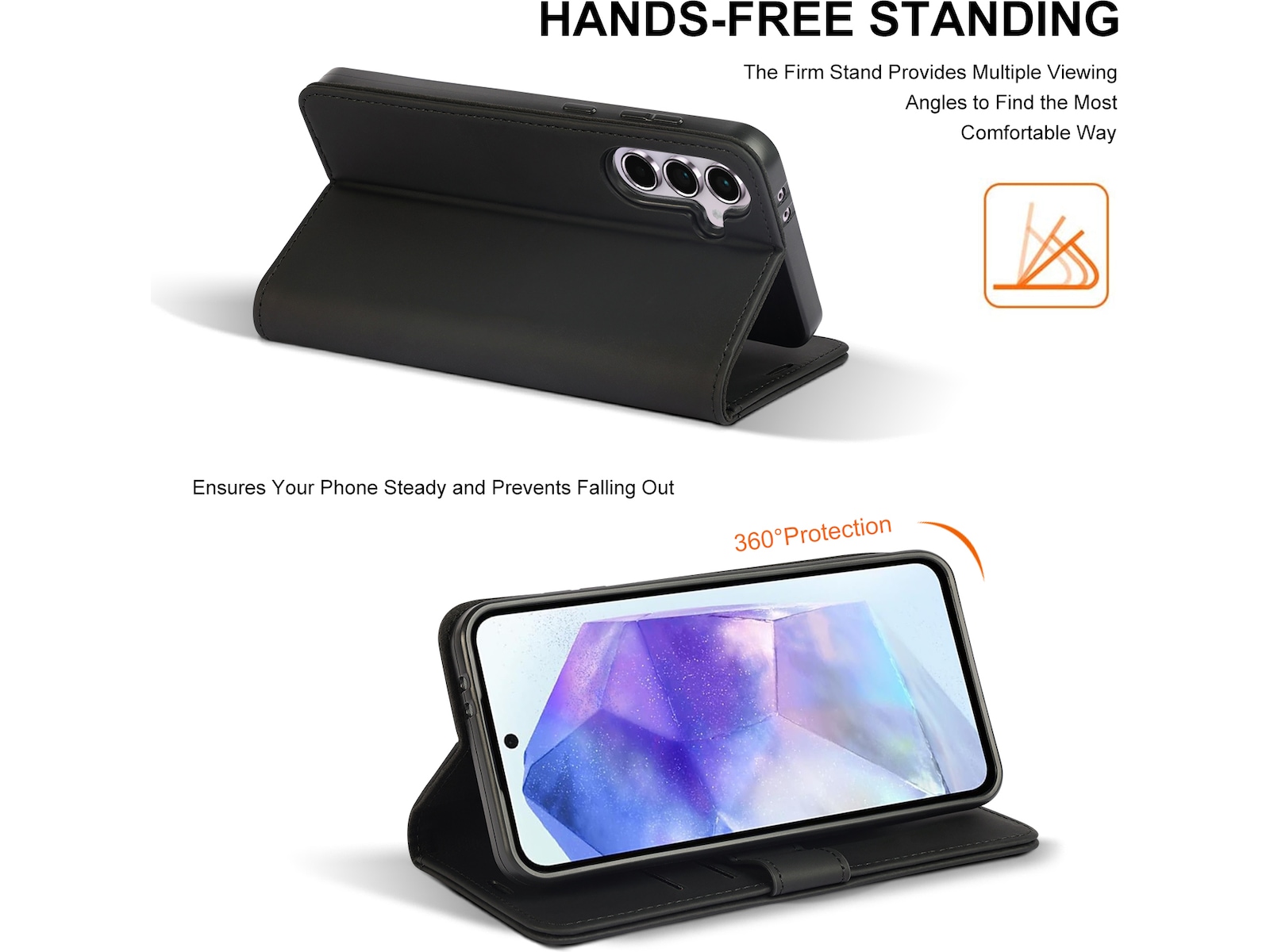 iiglo Galaxy A56 Wallet cover (sort) Mobilcover